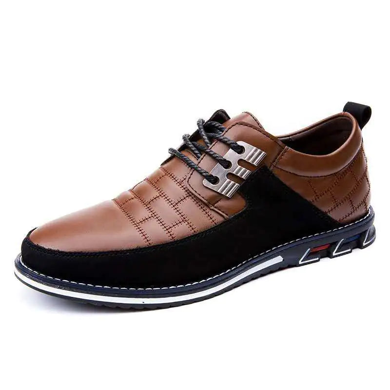 Large Size Men's Casual Leather Shoes - British Trend