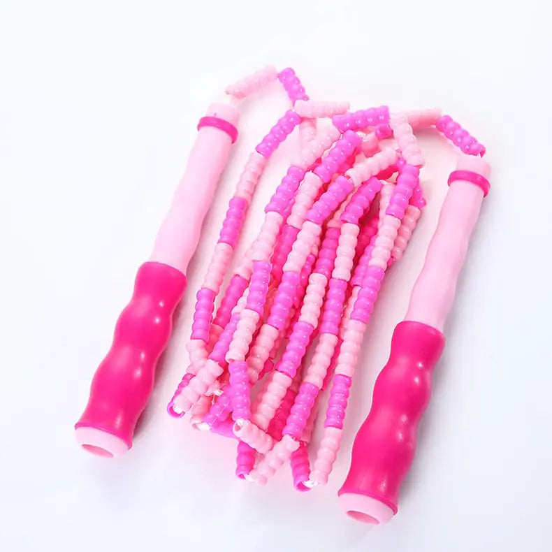 JYWYBF Soft Beaded Jump Rope for Women Kids Tangle-Free Skipping Rope Adjustable Length Jumping rope Jump Ropes for Fitness (Pink 1 Pack)