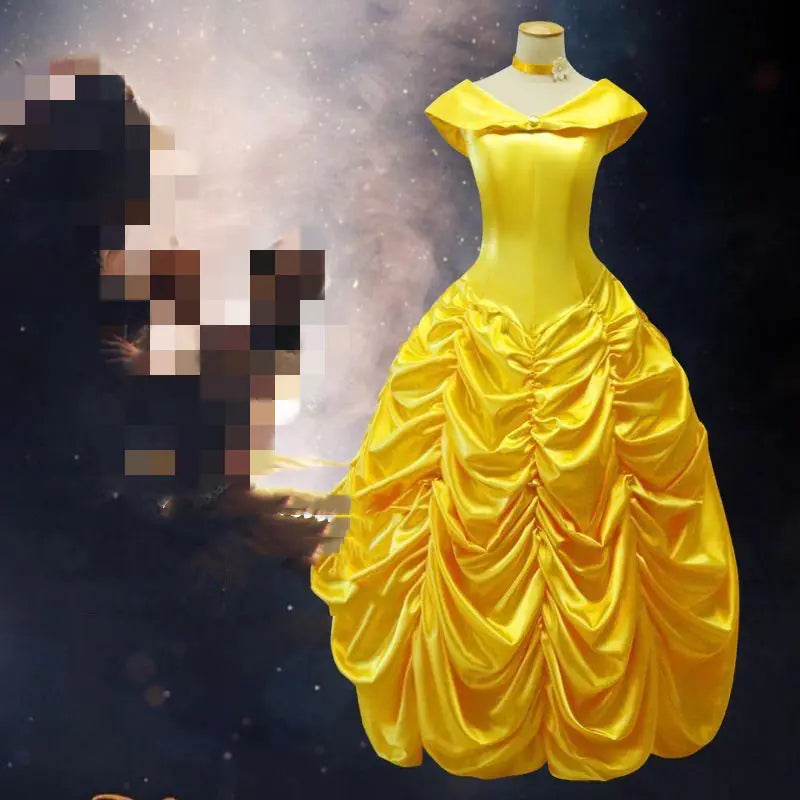 "New Women's Yellow Cotton Dress"