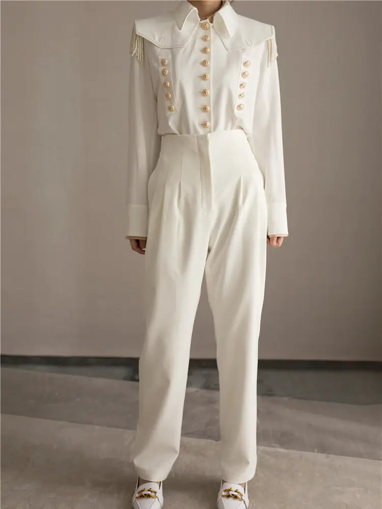 White Knight Style Suit Set for Women by Zhang Yuqi & Meng Meiqi