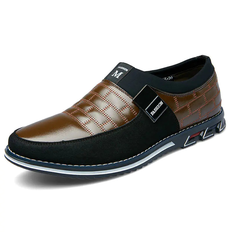 Large Size Men's Casual Leather Shoes - British Trend