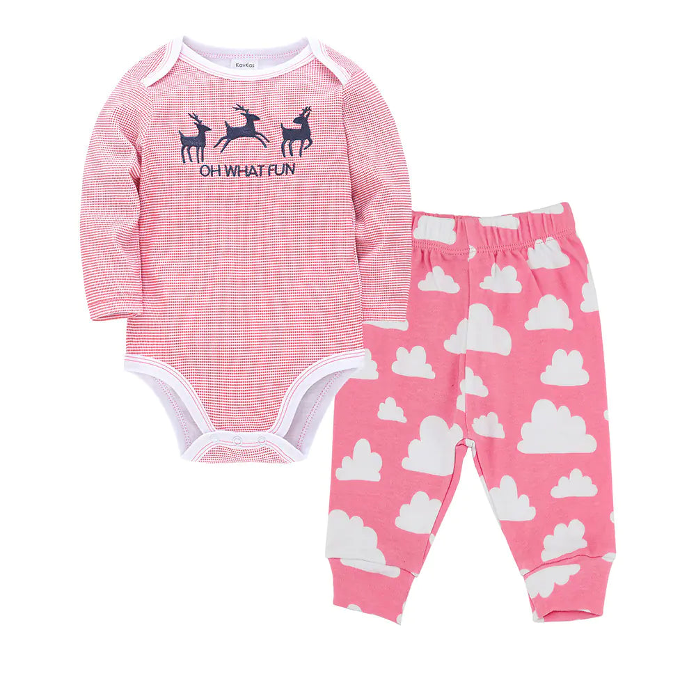 2020 Summer Kids Outfit Set - Cotton Short Sleeve Top