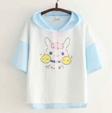 Hooded Mid Sleeve Top