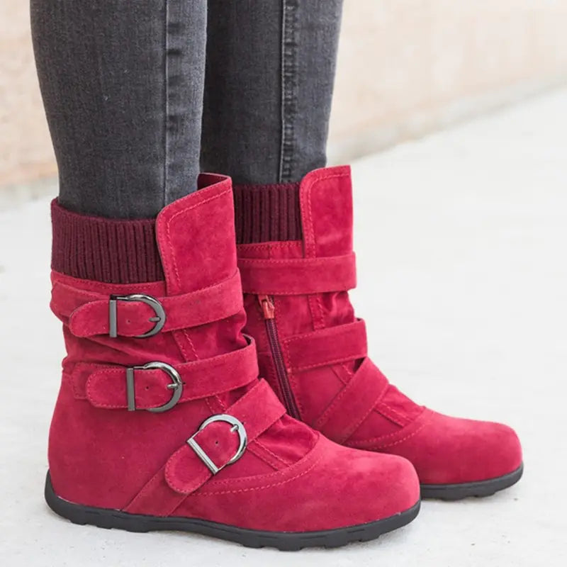 2018 Winter New Cotton Shoes - Plus Size Suede Boots