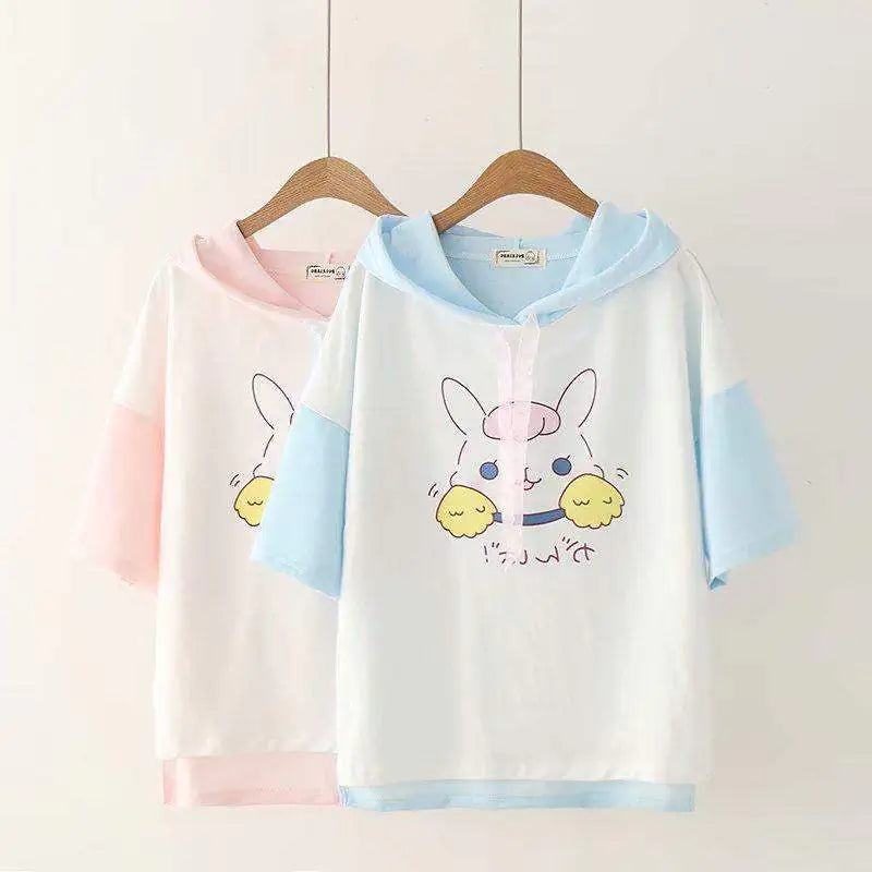 Hooded Mid Sleeve Top