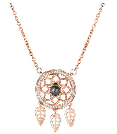 "925 Silver Necklace with 100 'I Love You' Languages"