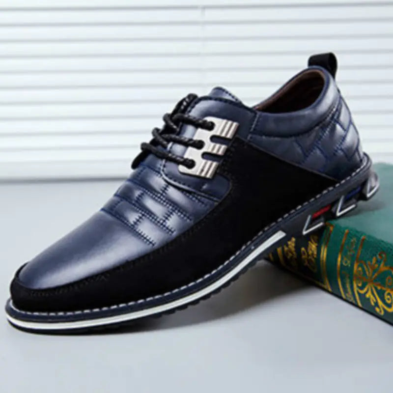 Large Size Men's Casual Leather Shoes - British Trend