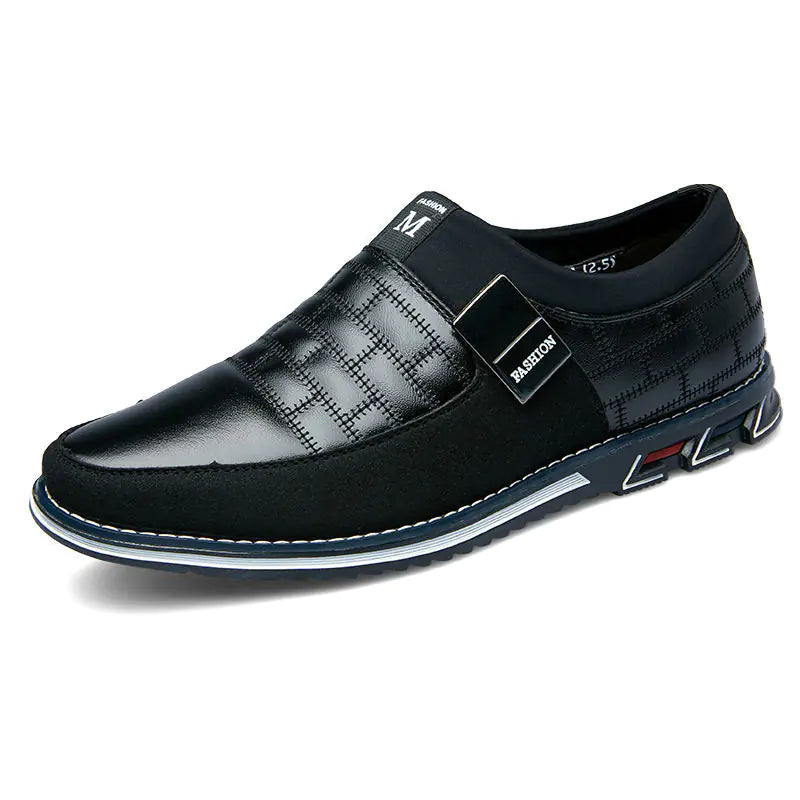 Large Size Men's Casual Leather Shoes - British Trend