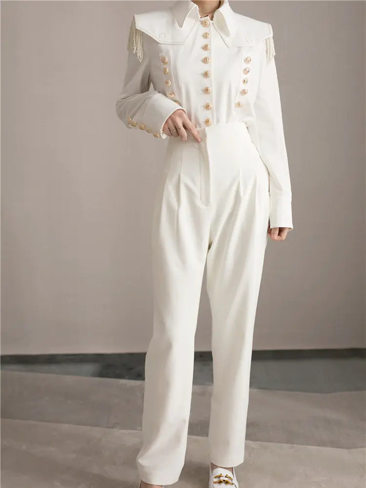 White Knight Style Suit Set for Women by Zhang Yuqi & Meng Meiqi