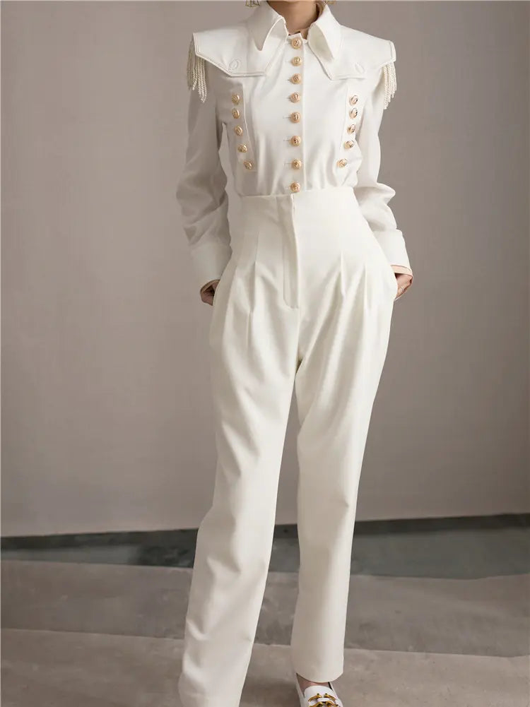 White Knight Style Suit Set for Women by Zhang Yuqi & Meng Meiqi